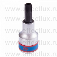 402750 Торцевая головка 1/2" с отвёрточной вставкой для винтов с внутренним TORX® профилем с отверстием, T50, L = 60 мм.