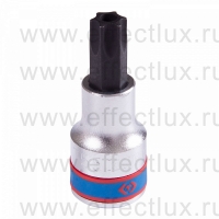 402755 Торцевая головка 1/2" с отвёрточной вставкой для винтов с внутренним TORX® профилем с отверстием, T55, L = 60 мм.