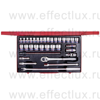4034MR Набор торцевых головок с принадлежностями 1/2", двенадцатигранные, 8-32 мм., 33 предмета