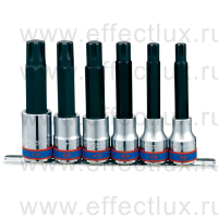 4116PR Набор торцевых головок с отвёрточными вставками Ribe, 1/2", М9-М16, L = 100 мм., 6 предметов