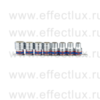 4010MR Набор двенадцатигранных торцевых головок 1/2", 10-22 мм., 8 предметов