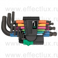 WERA 950/9 Hex-Plus Multicolour 2 Набор Г-образных ключей, метрических, BlackLaser, 9 предметов WE-133164