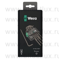 WERA 967/9 TX 1 SB TORX® Набор Г-образных ключей, BlackLaser, 9 предметов  WE-073598