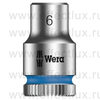 WERA 8790 HMA Торцевая головка Zyklop 1/4", размер: 6 мм. WE-003505