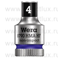WERA 8790 HMA HF Торцевая головка Zyklop 1/4", с фиксирующей функцией, размер: 4 мм. WE-003717