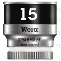 WERA 8790 HMA HF Торцевая головка Zyklop 1/4", с фиксирующей функцией, размер: 15 мм. WE-003010