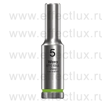 WERA 8790 HMA Deep Торцевая головка 1/4" удлинённая, размер: 5 мм. WE-004501