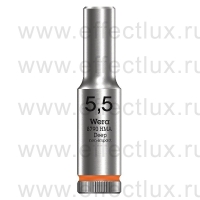 WERA 8790 HMA Deep Торцевая головка 1/4" удлинённая, размер: 5.5 мм. WE-004502