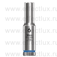 WERA 8790 HMA Deep Торцевая головка 1/4" удлинённая, размер: 6 мм. WE-004503