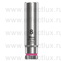 WERA 8790 HMA Deep Торцевая головка 1/4" удлинённая, размер: 8 мм. WE-004505