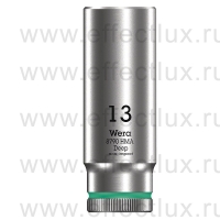 WERA 8790 HMA Deep Торцевая головка 1/4" удлинённая, размер: 13 мм. WE-004510