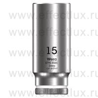 WERA 8790 HMA Deep Торцевая головка 1/4" удлинённая, размер: 15 мм. WE-004512