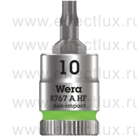 WERA 8767 A HF TORX® Торцевая головка с отвёрточной вставкой Zyklop с приводом 1/4", с фиксирующей функцией, размер: TX 10 WE-003362