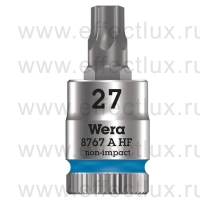 WERA 8767 A HF TORX® Торцевая головка с отвёрточной вставкой Zyklop с приводом 1/4", с фиксирующей функцией, размер: TX 27 WE-003367