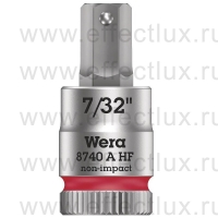 WERA 8740 A HF Торцевая головка для винтов с внутренним шестигранником Zyklop с приводом 1/4", с фиксирующей функцией, размер: 7/32" WE-003387