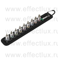 Belt A 3 TORX® HF Набор отверточных головок Zyklop TORX®, с фиксирующей функцией, 1/4", 9 предметов WE-003882