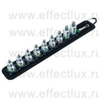 WERA Belt B 3 TORX® HF Набор отвёрточных головок Zyklop TORX®, с фиксирующей функцией, 3/8", 9 предметов WE-003972
