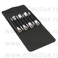 WERA 8740 B HF 1 Набор отверточных головок Zyklop, для внутреннего шестигранника, с фиксирующей функцией, привод 3/8", 7 предметов WE-003180