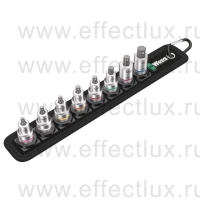WERA Belt B Imperial 1 Набор отверточных головок Zyklop, для внутреннего шестигранника, с фиксирующей функцией, 3/8", 8 предметов WE-003974