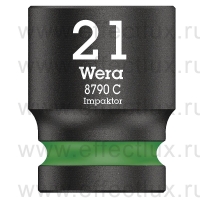 WERA 8790 C Impaktor Ударная шестигранная торцевая головка 1/2", размер: 21 мм. WE-004578