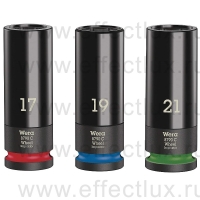 WERA Wheel Impaktor C Set 1 Набор ударных торцовых головок для колёсных гаек, 1/2", 3 предмета WE-004595