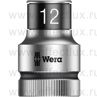 WERA 8790 HMC HF Торцевая головка для трещотки Zyklop 1/2", с фиксирующей функцией, размер: 12 мм. WE-003732