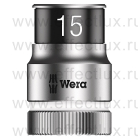 WERA 8790 HMC HF Торцевая головка для трещотки Zyklop 1/2", с фиксирующей функцией, размер: 15 мм. WE-003735