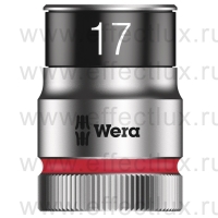 WERA 8790 HMC HF Торцевая головка для трещотки Zyklop 1/2", с фиксирующей функцией, размер: 17 мм. WE-003737