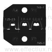 RENNSTEIG Плашка обжимная 12.745-1 для плоских штекеров RE-624745-130 / 624 745-1 3 0