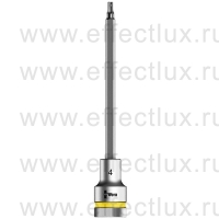 WERA 8740 C HF Торцевая головка для винтов с внутренним шестигранником Zyklop с приводом 1/2", с фиксирующей функцией, размер: 4х140 мм. WE-003840