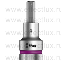 WERA 8740 C HF Торцевая головка для винтов с внутренним шестигранником Zyklop с приводом 1/2", с фиксирующей функцией, размер: 8х60 мм. WE-003824
