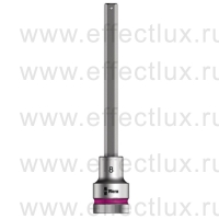 WERA 8740 C HF Торцевая головка для винтов с внутренним шестигранником Zyklop с приводом 1/2", с фиксирующей функцией, размер: 8х140 мм. WE-003844
