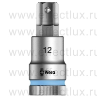 WERA 8740 C HF Торцевая головка для винтов с внутренним шестигранником Zyklop с приводом 1/2", с фиксирующей функцией, размер: 12х60 мм. WE-003826