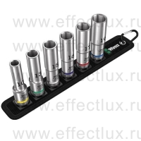 WERA Belt C Deep 1 Набор торцевых головок, 1/2", 6 предметов, 10/13/15/16/17/19 мм. WE-004565