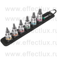 WERA Belt C 3 TORX® HF Набор торцевых отвёрточных головок Zyklop TORX®, 1/2", 6 предметов, TX 25/30/40/45/50/55 WE-003997