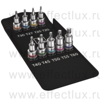 WERA 8767 C TORX® HF 1 Набор отверточных головок Zyklop TORX®, с фиксирующей функцией, 9 предметов, TX 20/25/27/30/40/45/50/55/60 WE-004202