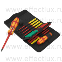 WERA Kraftform Kompakt Turbo i Imperial 1 Tool Finder VDE Набор насадок с 2 рукоятками-держателями, 16 предметов WE-006641