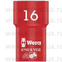 WERA 8790 B VDE Zyklop Головка торцевая, изолированная, привод 3/8" размер: 16 мм. WE-004960