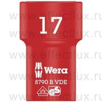WERA 8790 B VDE Zyklop Головка торцевая, изолированная, привод 3/8" размер: 17 мм. WE-004961