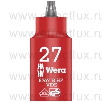WERA 8767 B VDE HF TORX® Отвёрточная головка Zyklop, изолированная, с приводом 3/8", с фиксирующей функцией TX 27 WE-004922