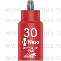 WERA 8767 B VDE HF TORX® Отвёрточная головка Zyklop, изолированная, с приводом 3/8", с фиксирующей функцией TX 30 WE-004923
