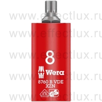 WERA 8760 B VDE XZN Отвёрточная головка Zyklop, изолированная, с приводом 3/8", Винты с внутренними зубцами M 8 WE-004940