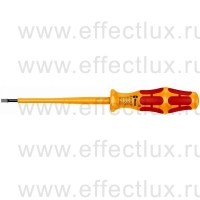WERA 1060 i VDE Изолированная шлицевая отвёртка Kraftform 0.6 мм. x 3.5 мм. x 100 мм. WE-051582