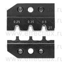 KNIPEX Плашка опрессовочная: штекеры MQS, 0.25/0.35/0.5 мм², 3 гнезда KN-974927