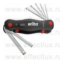 WIHA 369R P7 Набор штифтовых ключей со сферической головкой в футляре-рукоятке PocketStar® SW2-SW8, MagicRing ®, 7 предметов WI-23031