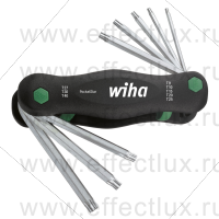 WIHA 363 P8 Набор штифтовых TORX® ключей в футляре-рукоятке PocketStar® T9-T40, MagicRing ®, 8 предметов WI-23047