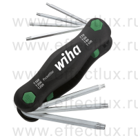 WIHA SB 363TR P7 Набор штифтовых TORX® ключей с отверстием в футляре-рукоятке PocketStar® T7-T25, MagicRing ®, 7 предметов в блистере WI-25164