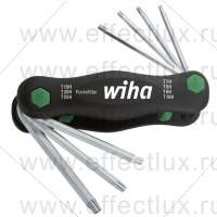 WIHA 363TR P7 Набор штифтовых TORX® ключей с отверстием в футляре-рукоятке PocketStar® T7-T25, MagicRing ®, 7 предметов WI-25128