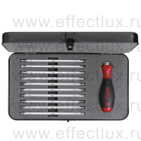 WIHA 281 B11 Набор комбинированных жал Wiha System 6, SL PH PZ TX HEX, 11 предметов WI-00623