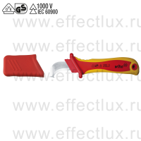 WIHA 246 78 SB VDE Нож для снятия изоляции с круглых кабелей с "пяткой" в блистерной упаковке, длина: 200 мм. WI-36053